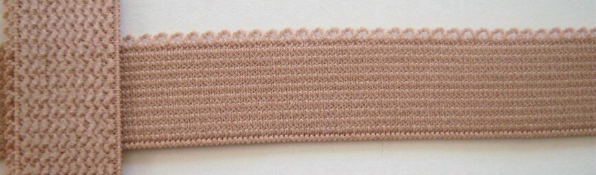 Nude Picot 7/8 Inch Sponge Back Elastic