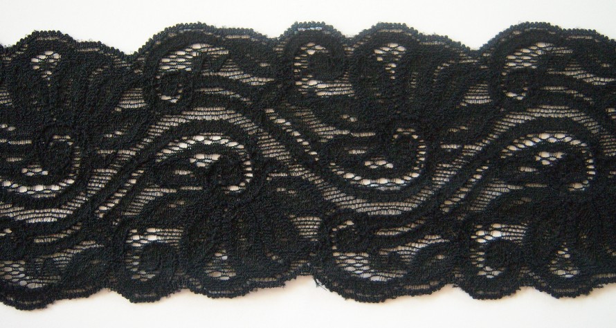 Black 3 1/8" Stretch Lace