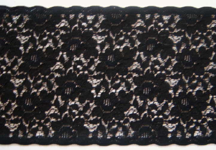 Black 6" Stretch Lace