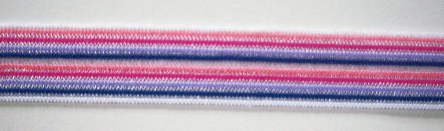 Orchid Stripe Fold Over Elastic