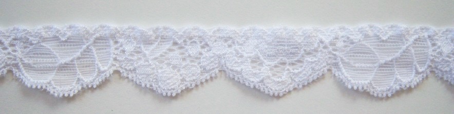 White 1" Stretch Lace