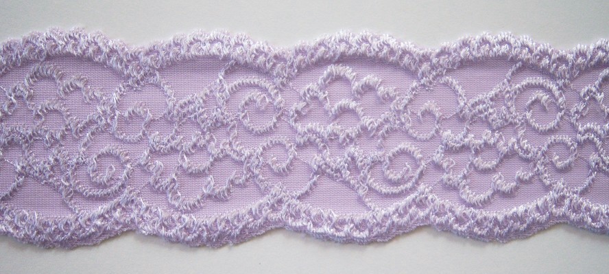 Lilac 2 3/8" Stretch Lace