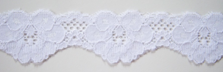 White 1 5/8" Stretch Lace