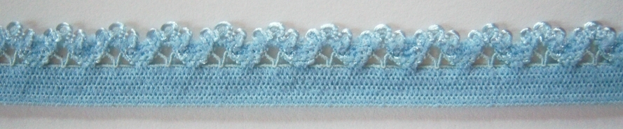 Blue Picot 7/16 Inch Elastic
