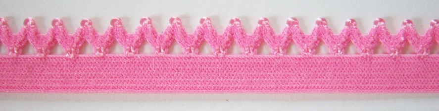 Candy Pink 1/2" Picot Elastic
