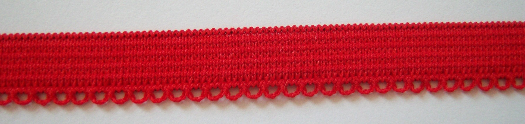 Red 3/8 Inch Picot Elastic