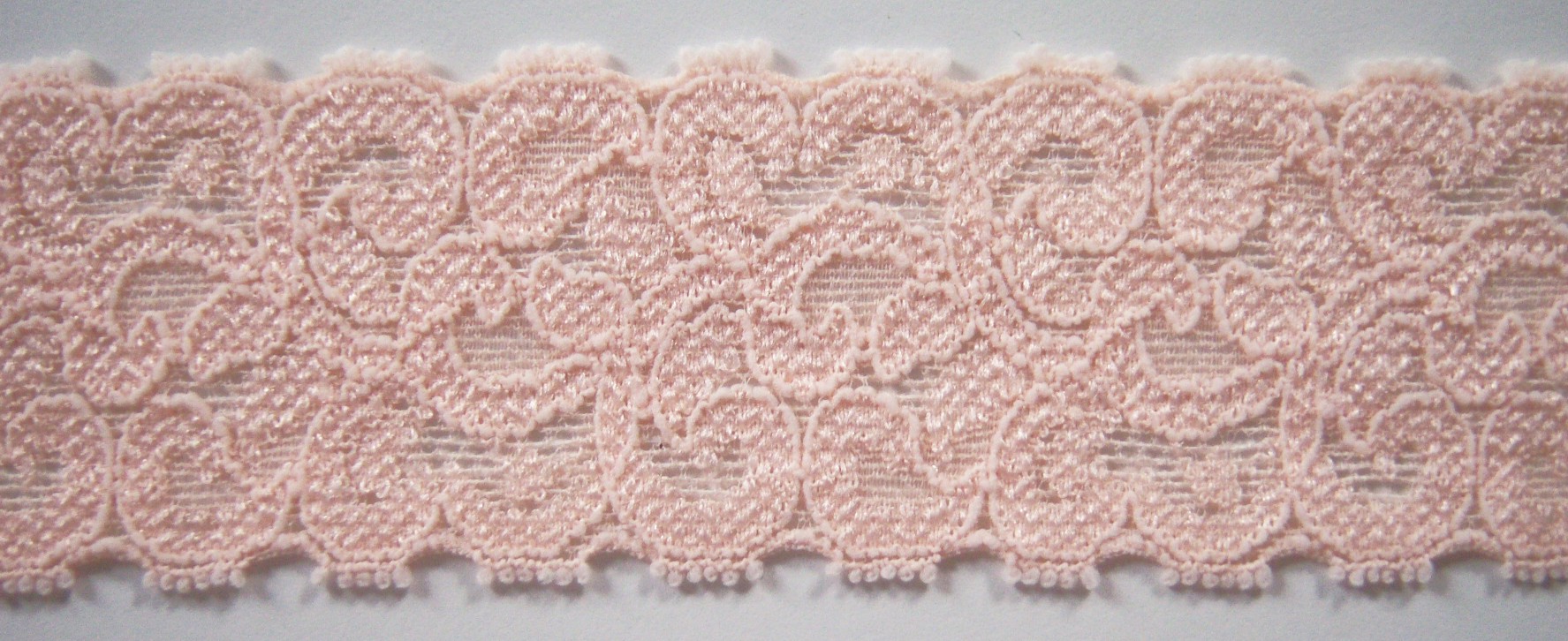 Peach 1 3/4" Stretch Lace
