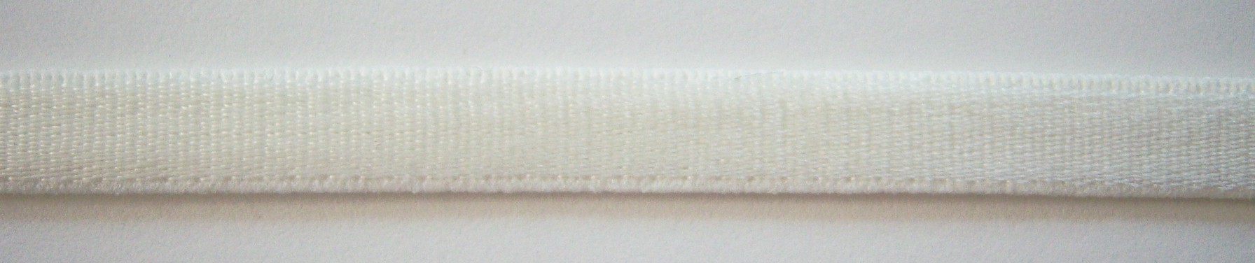 Ivory Satin 3/8  Inch Sponge Back Elastic