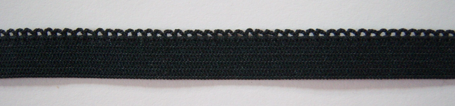 Black 7/16 Inch Picot Elastic