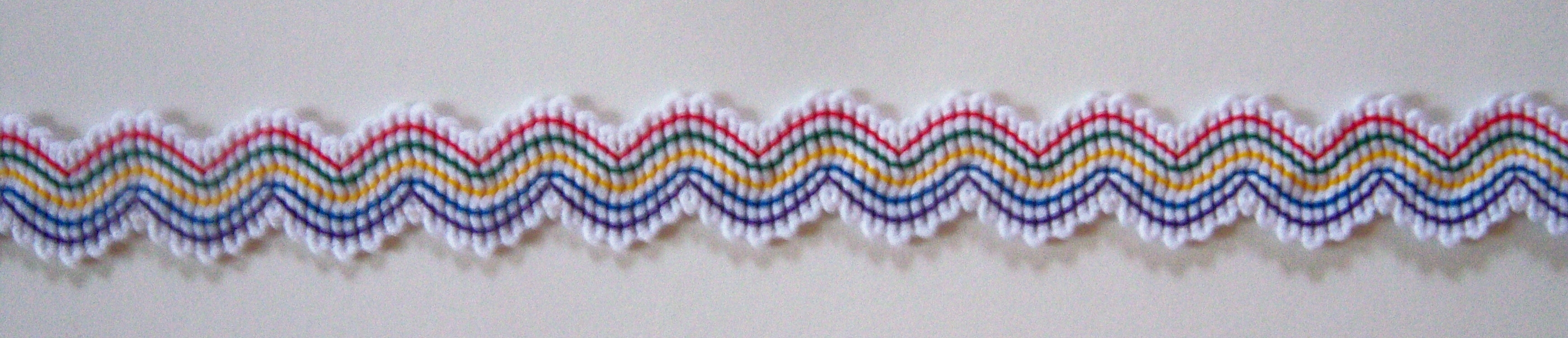 White Primary 9/16 Inch Wavy Elastic