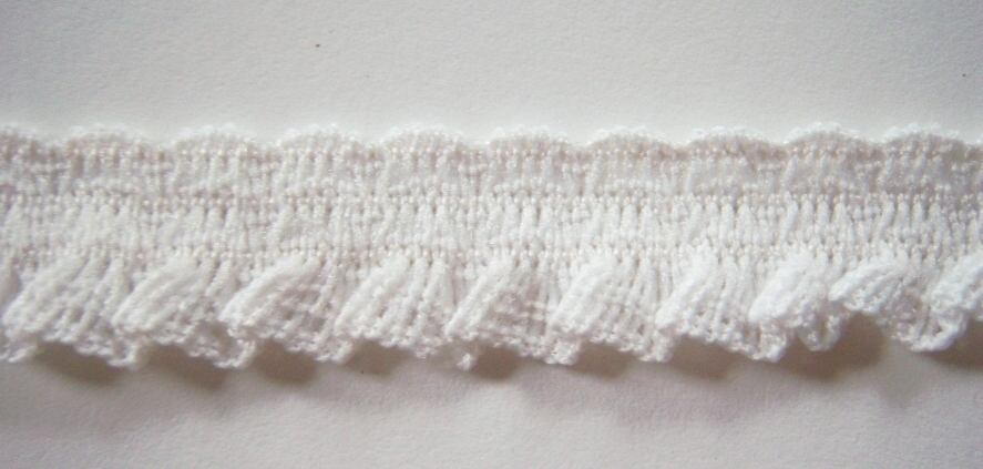 Off White 3/4 Inch Ruffled Elastic