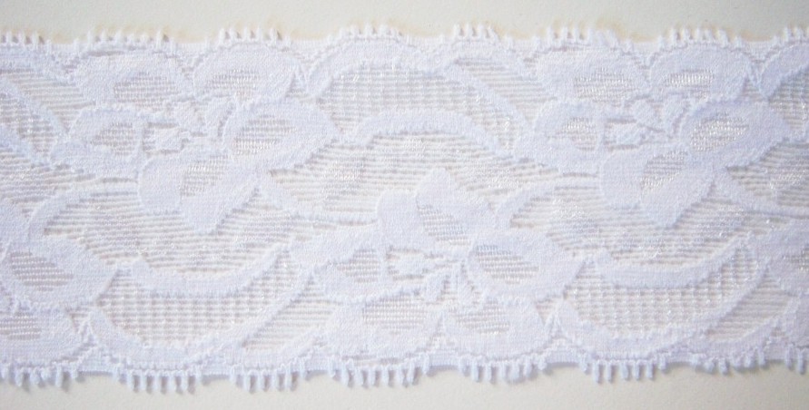 White 2 1/2" Stretch Lace