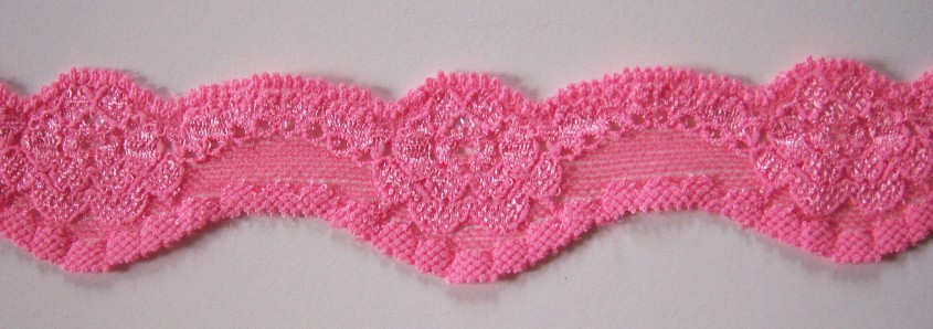 Carnation Scallop 1 1/2" Stretch Lace