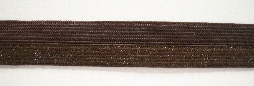 Metallic Brown Fold Over Elastic