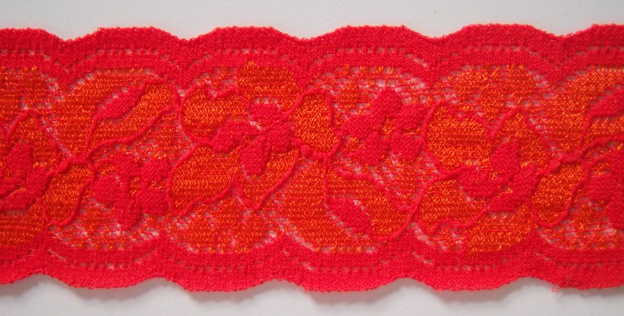 Paprika/Gold 2" Stretch Lace
