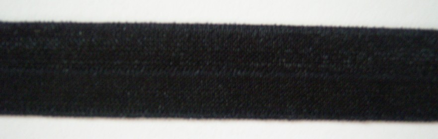 Black Satin Fold Over Elastic