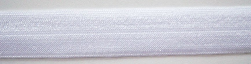 White Satin Fold Over Elastic
