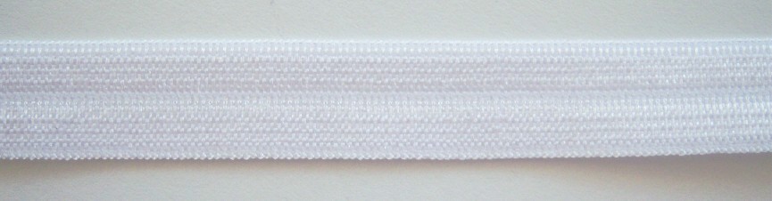 White Satin 1/4" Fold Over Elastic