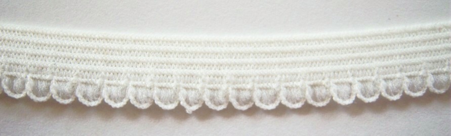 Ivory 7/16 Inch Picot Elastic