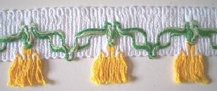 Conso White/Yellow Tulip Fringe