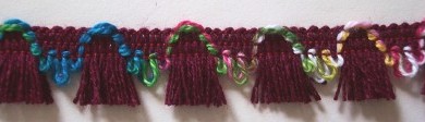 Wine Multi 5/8" Fringe