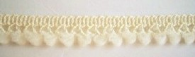 Ivory Mini 1/2" Pom Pom Fringe