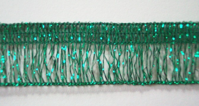 Emerald Mylar 13/16" Metallic Fringe