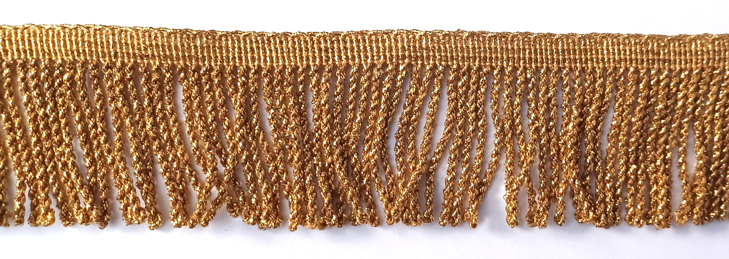 18k Gold Color 2" Metallic Fringe