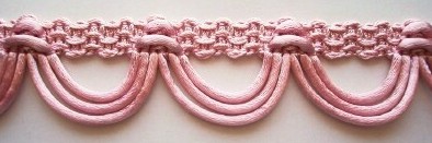 Pink Satin Rattail 1 1/2" Fringe