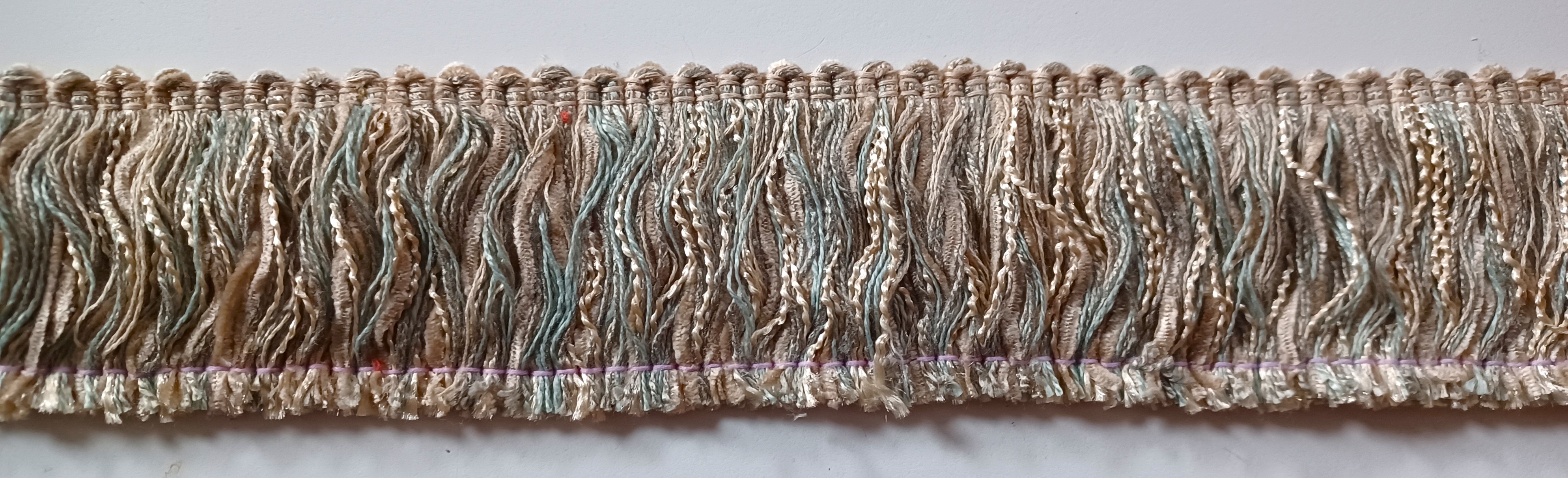 Tan/Seafoam 2 1/2" Fringe