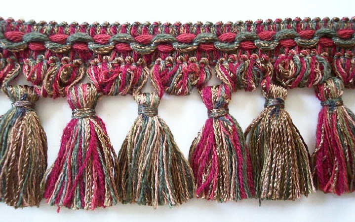 Gold/Olive/Wine 3" Tassel Fringe