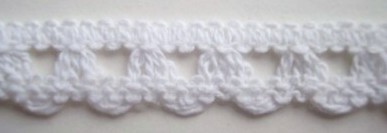 White Cotton 9/16" Cluny Lace