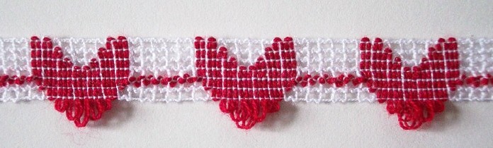 White/Red 5/8" Trim
