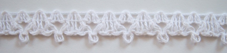 White Cotton 9/16" Cluny Lace