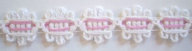 White/Rose 3/4" Trim Trim