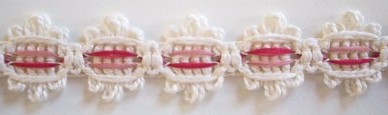 Natural/Red 3/4" Poly Cluny