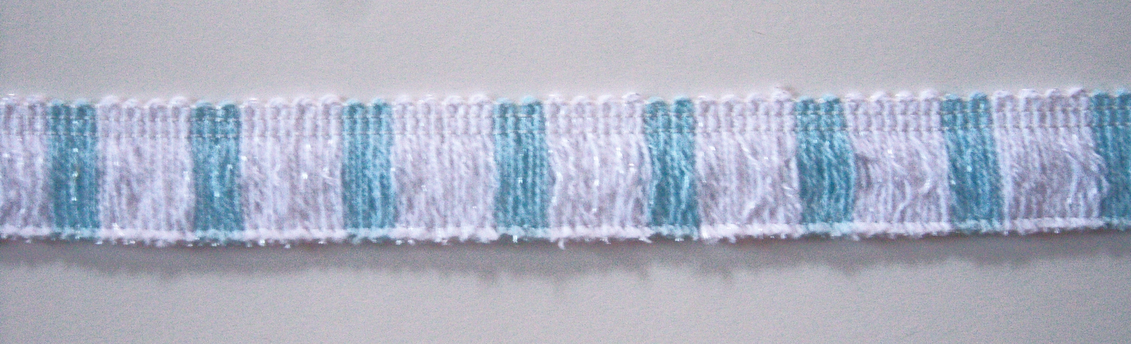 8 1/2 Yds. White/Blue 7/8" Sparkle Fringe