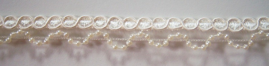 Ivory Pearl Garland 5/8" Trim