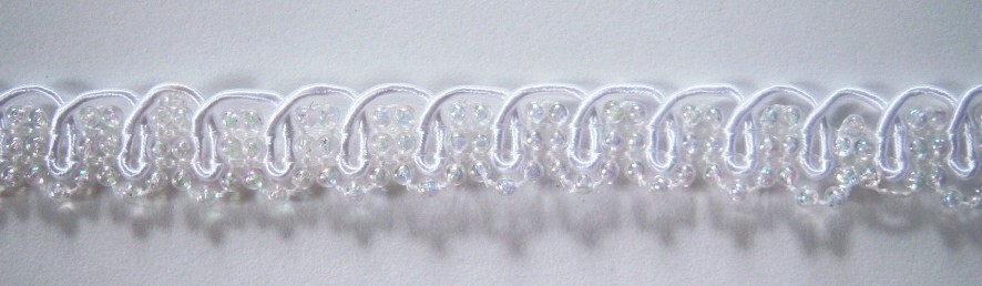 White Irid./Soutache 1/2" Braid