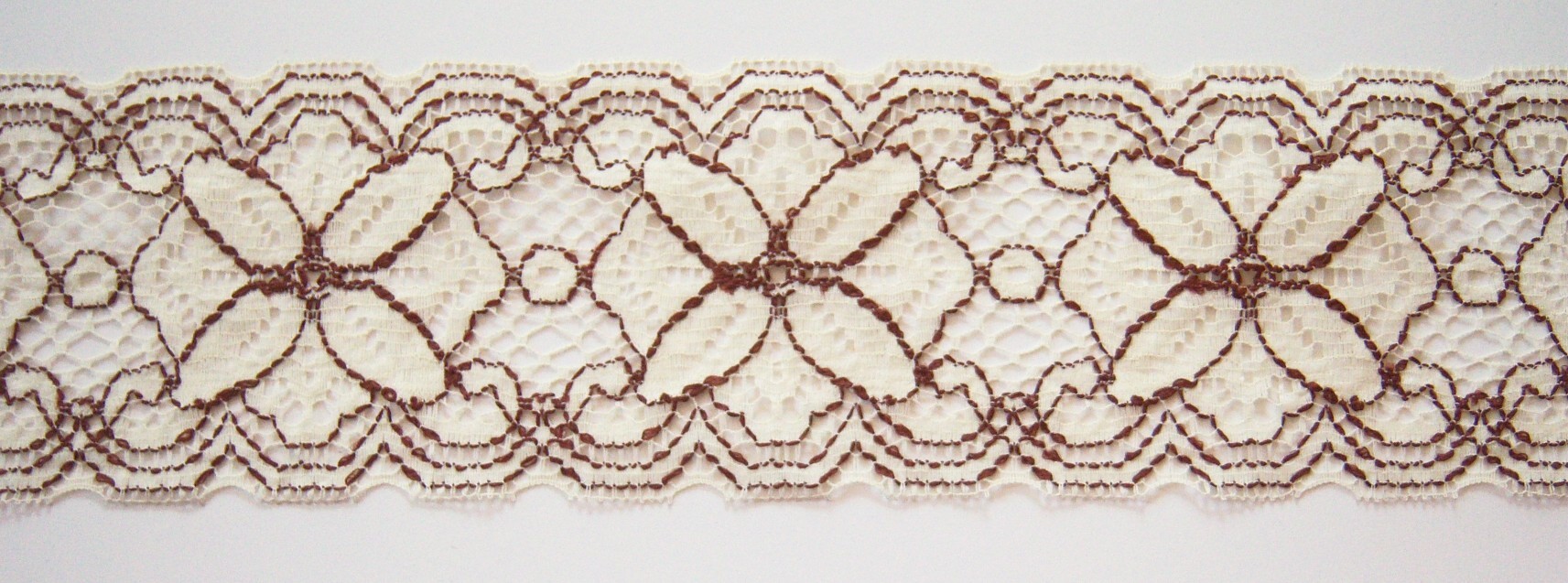 Ecru/Brown Lace