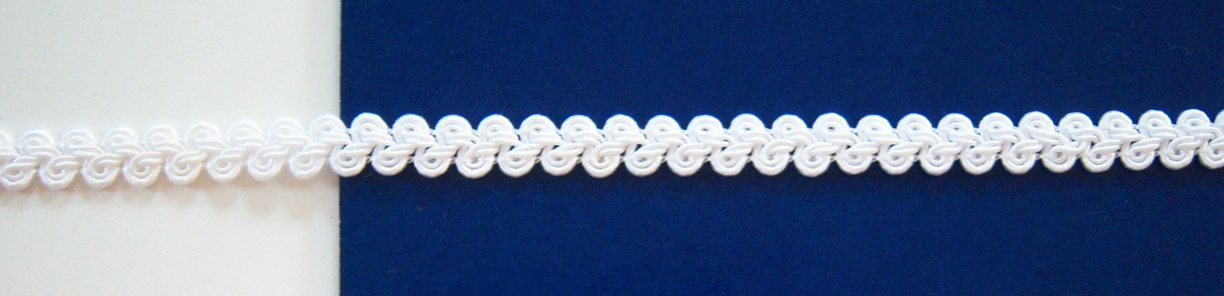 White 7/16" Gimp Braid