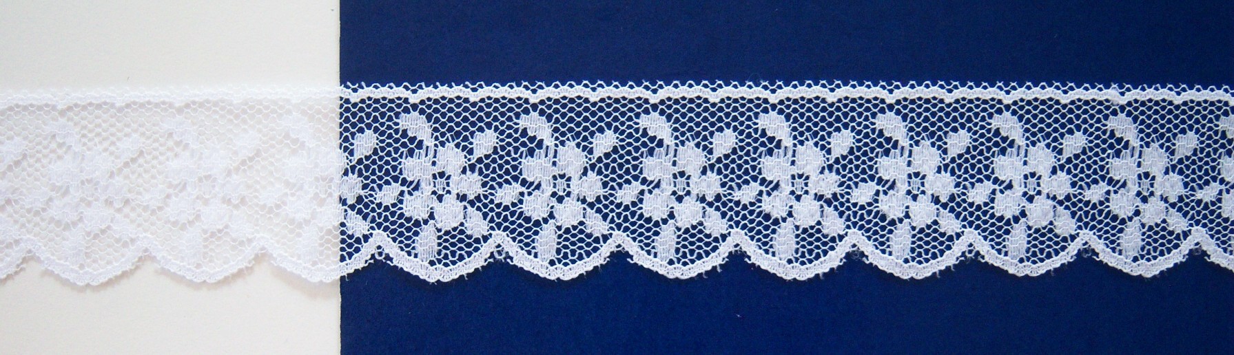 White 1 1/4 Inch Nylon Lace