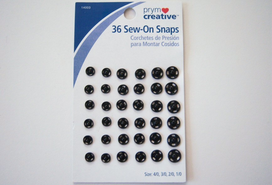 Prym Creative 36 Sew-On Black Snaps