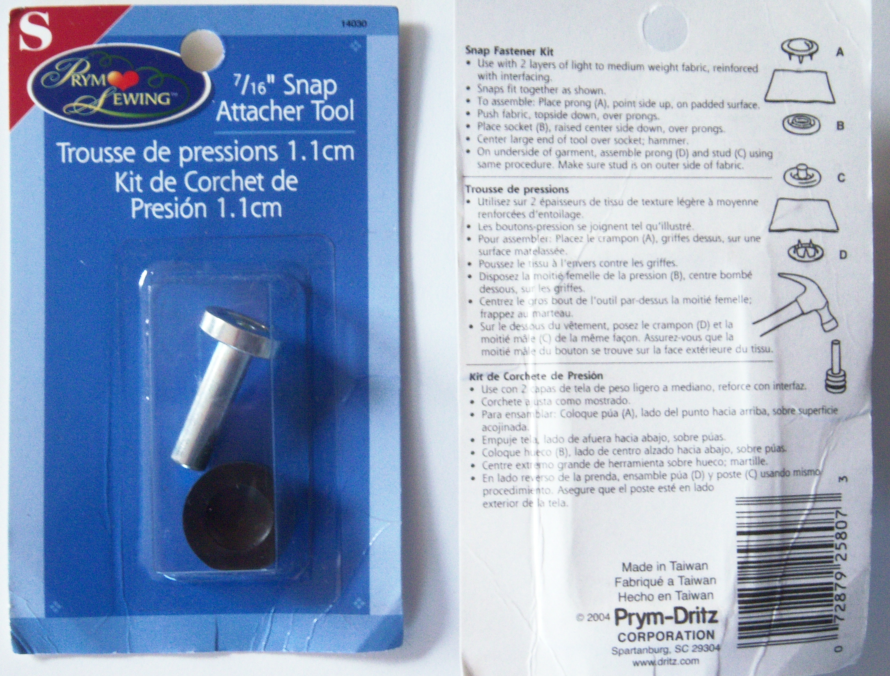 Prym 7/16" Snap Attacher Tool