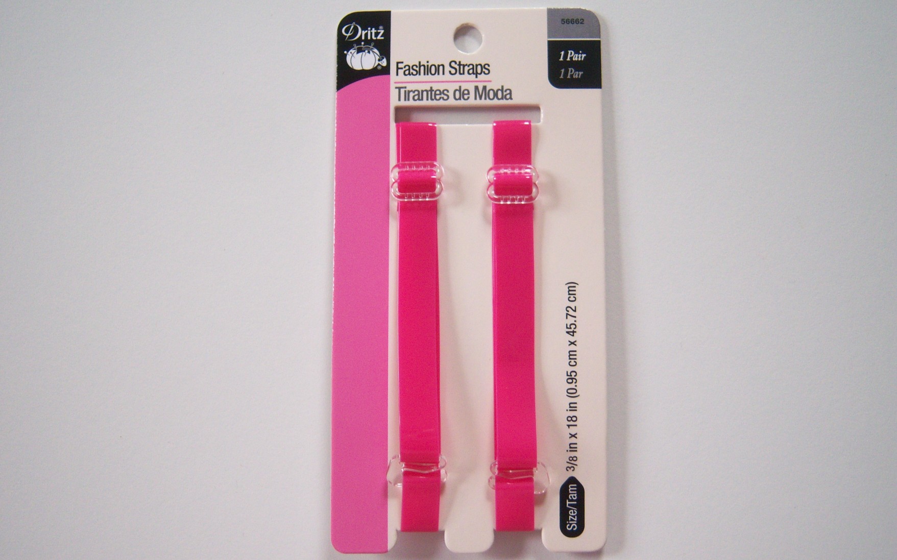 56662 Dritz Shocking Pink Vinyl Bra Straps