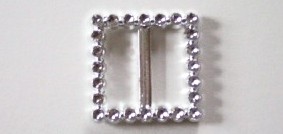 Silver Metallic 1 1/8" Square Poly Stoneless