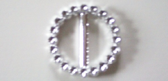 Silver Metallic 3/4" Round Poly Stoneless