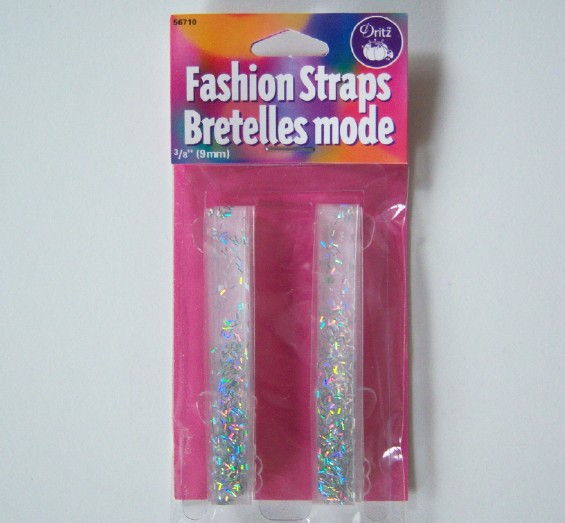 56710 Dritz Silver Glitter Gel Vinyl Bra Straps