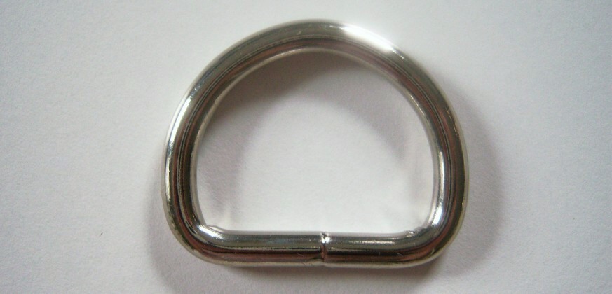 Heavy Welded Nickel 1 1/2" Dee Ring