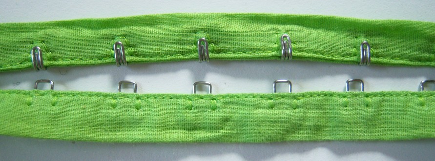 Lime Cotton 7/16" Hook/Eye Fastener Tape